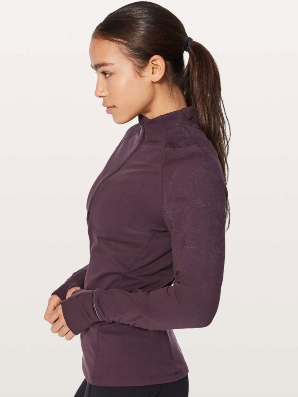 Lululemon Toasty Tech 1/2 Zip, Black Cherry